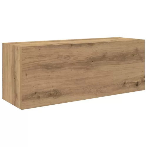 Kézműves tölgy szerelt fa fali fürdőszobaszekrény 80x25x30 cm