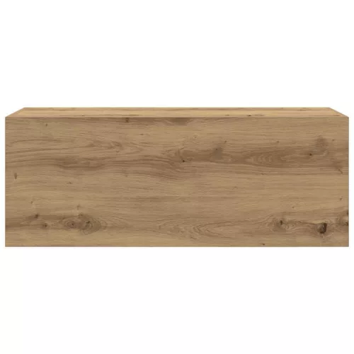 Kézműves tölgy szerelt fa fali fürdőszobaszekrény 80x25x30 cm
