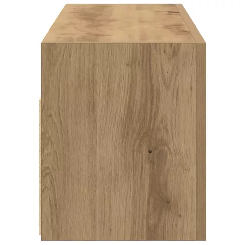 Kézműves tölgy szerelt fa fali fürdőszobaszekrény 80x25x30 cm