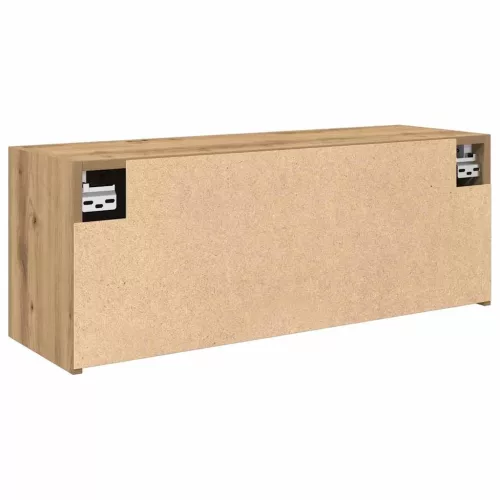 Kézműves tölgy szerelt fa fali fürdőszobaszekrény 80x25x30 cm