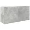 Betonszürke szerelt fa fali fürdőszobaszekrény 80 x 25 x 40 cm