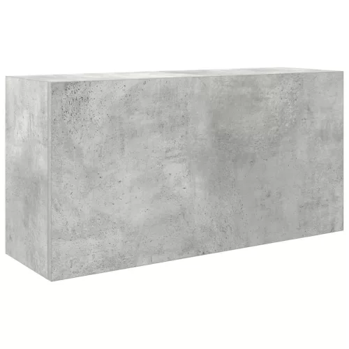 Betonszürke szerelt fa fali fürdőszobaszekrény 80 x 25 x 40 cm
