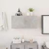 Betonszürke szerelt fa fali fürdőszobaszekrény 80 x 25 x 40 cm
