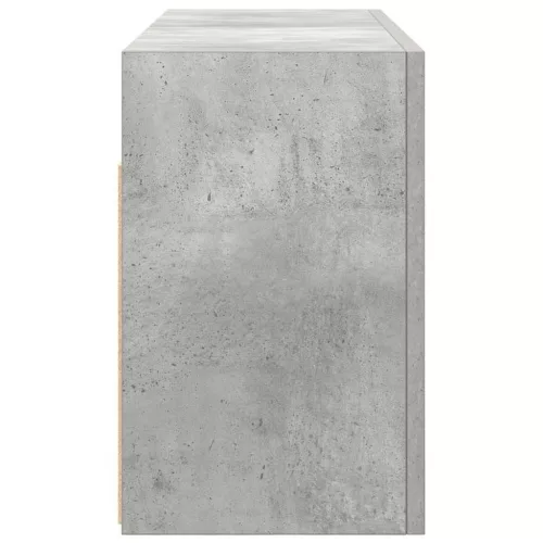 Betonszürke szerelt fa fali fürdőszobaszekrény 80 x 25 x 40 cm