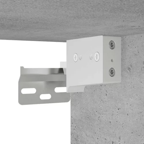 Betonszürke szerelt fa fali fürdőszobaszekrény 80 x 25 x 40 cm