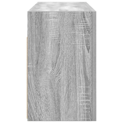 Szürke sonoma szerelt fa fali fürdőszobaszekrény 80x25x40 cm