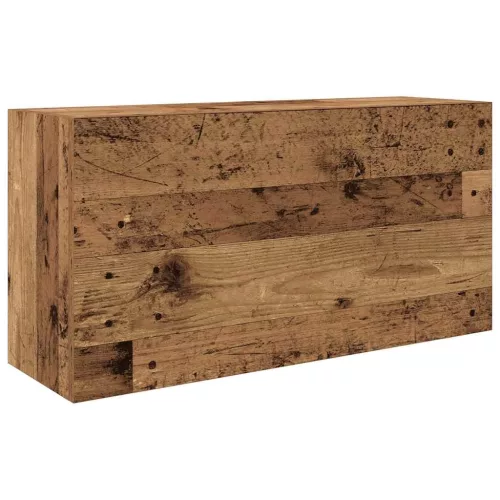 Antik fa színű szerelt fa fali fürdőszobaszekrény 80x25x40 cm