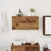 Antik fa színű szerelt fa fali fürdőszobaszekrény 80x25x40 cm