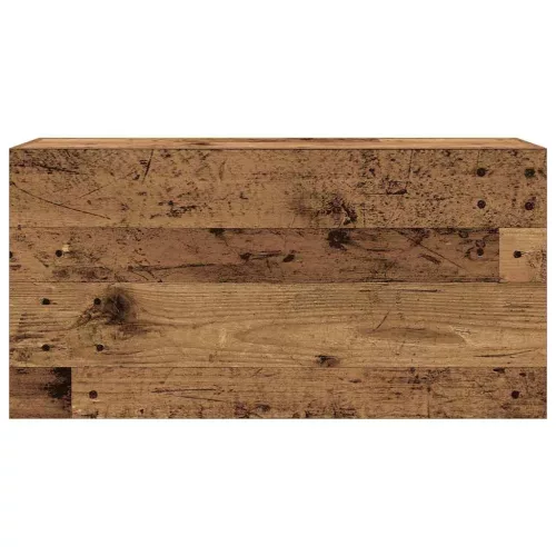 Antik fa színű szerelt fa fali fürdőszobaszekrény 80x25x40 cm