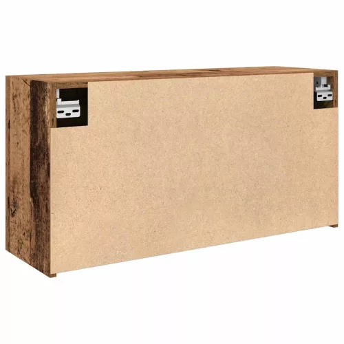 Antik fa színű szerelt fa fali fürdőszobaszekrény 80x25x40 cm