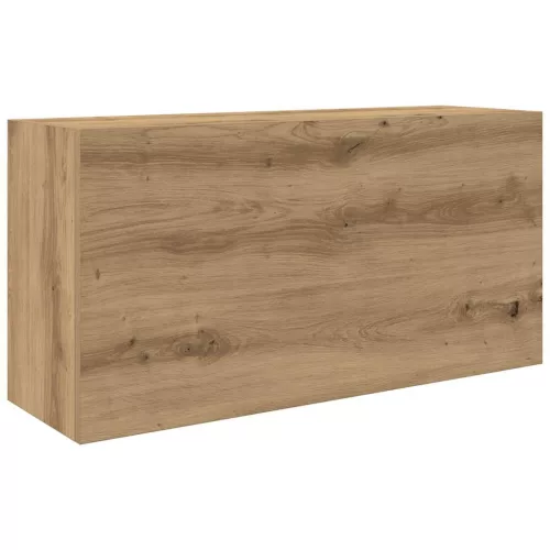 Kézműves tölgy szerelt fa fali fürdőszobaszekrény 80x25x40 cm