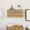 Kézműves tölgy szerelt fa fali fürdőszobaszekrény 80x25x40 cm