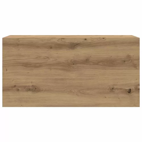 Kézműves tölgy szerelt fa fali fürdőszobaszekrény 80x25x40 cm
