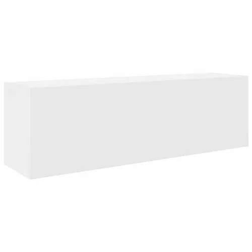 Fehér szerelt fa fali fürdőszobaszekrény 100x25x30 cm