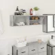 Betonszürke szerelt fa fali fürdőszobaszekrény 100x25x30 cm