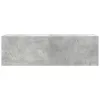Betonszürke szerelt fa fali fürdőszobaszekrény 100x25x30 cm