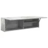 Betonszürke szerelt fa fali fürdőszobaszekrény 100x25x30 cm