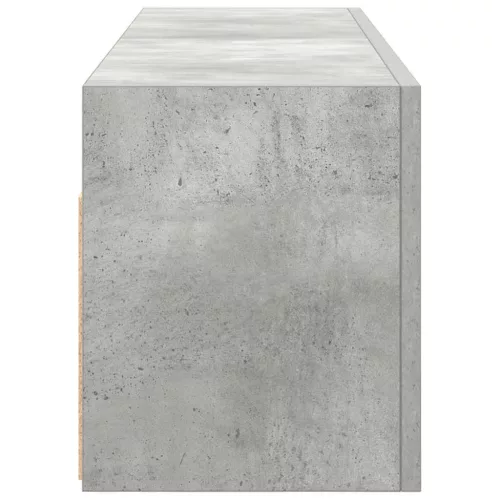 Betonszürke szerelt fa fali fürdőszobaszekrény 100x25x30 cm