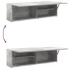 Betonszürke szerelt fa fali fürdőszobaszekrény 100x25x30 cm