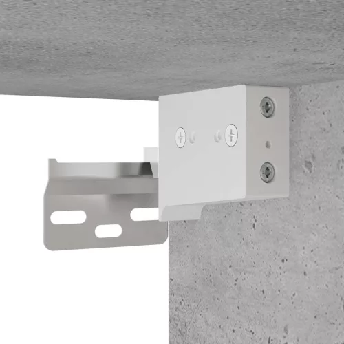 Betonszürke szerelt fa fali fürdőszobaszekrény 100x25x30 cm