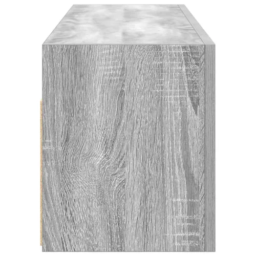 Szürke sonoma szerelt fa fali fürdőszobaszekrény 100x25x30 cm