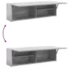 Szürke sonoma szerelt fa fali fürdőszobaszekrény 100x25x30 cm