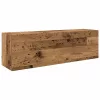 Antik fa színű szerelt fa fali fürdőszobaszekrény 100x25x30 cm