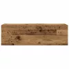 Antik fa színű szerelt fa fali fürdőszobaszekrény 100x25x30 cm