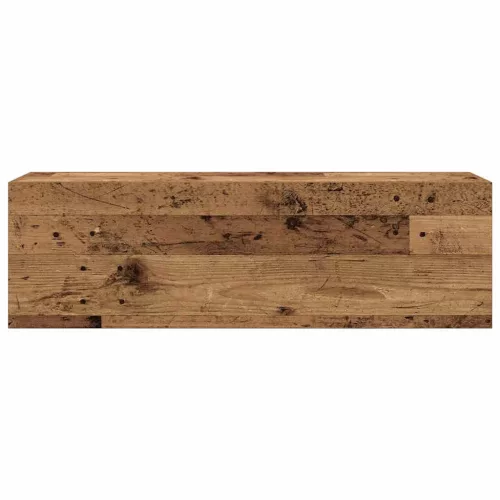 Antik fa színű szerelt fa fali fürdőszobaszekrény 100x25x30 cm