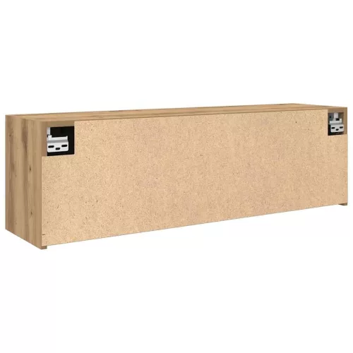 Kézműves tölgy szerelt fa fali fürdőszobaszekrény 100x25x30 cm