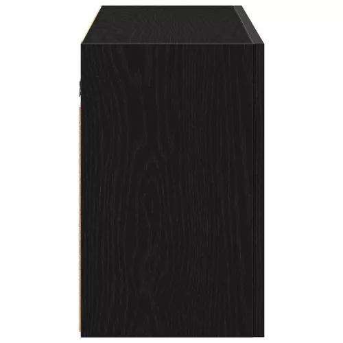 Fekete szerelt fa fali fürdőszobaszekrény 100 x 25 x 40 cm