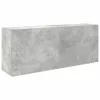 Betonszürke szerelt fa fali fürdőszobaszekrény 100 x 25 x 40 cm