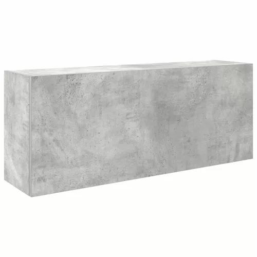 Betonszürke szerelt fa fali fürdőszobaszekrény 100 x 25 x 40 cm