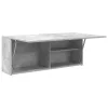 Betonszürke szerelt fa fali fürdőszobaszekrény 100 x 25 x 40 cm