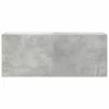 Betonszürke szerelt fa fali fürdőszobaszekrény 100 x 25 x 40 cm
