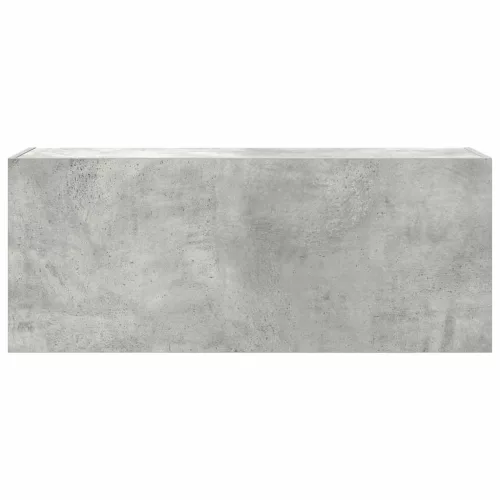 Betonszürke szerelt fa fali fürdőszobaszekrény 100 x 25 x 40 cm