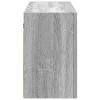 Szürke sonoma szerelt fa fali fürdőszobaszekrény 100x25x40 cm