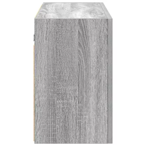 Szürke sonoma szerelt fa fali fürdőszobaszekrény 100x25x40 cm