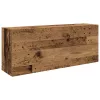 Antik fa színű szerelt fa fali fürdőszobaszekrény 100x25x40 cm