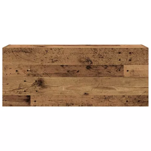 Antik fa színű szerelt fa fali fürdőszobaszekrény 100x25x40 cm