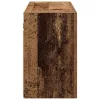 Antik fa színű szerelt fa fali fürdőszobaszekrény 100x25x40 cm