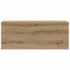 Kézműves tölgy szerelt fa fali fürdőszobaszekrény 100x25x40 cm