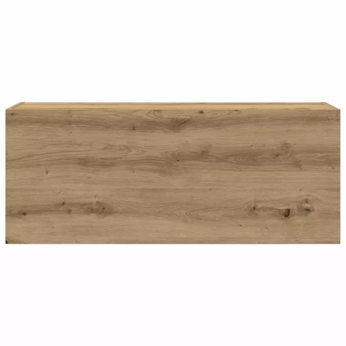 Kézműves tölgy szerelt fa fali fürdőszobaszekrény 100x25x40 cm