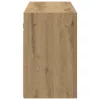 Kézműves tölgy szerelt fa fali fürdőszobaszekrény 100x25x40 cm