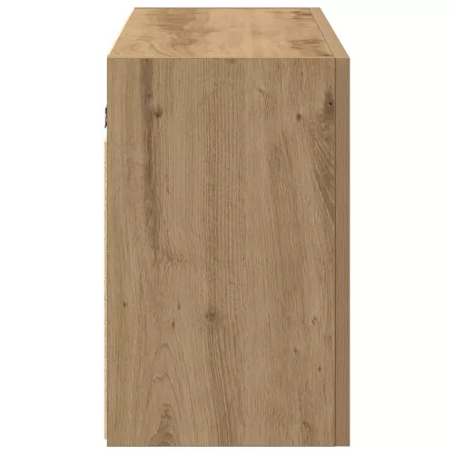 Kézműves tölgy szerelt fa fali fürdőszobaszekrény 100x25x40 cm