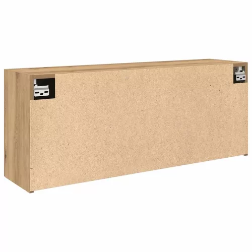 Kézműves tölgy szerelt fa fali fürdőszobaszekrény 100x25x40 cm