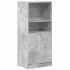 Betonszürke szerelt fa konyhaszekrény 57 x 41,5 x 131,5 cm