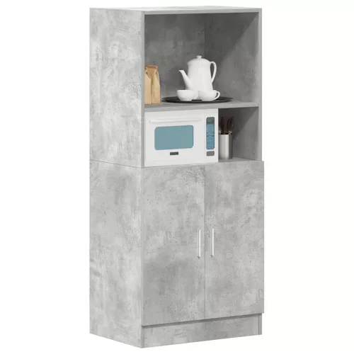 Betonszürke szerelt fa konyhaszekrény 57 x 41,5 x 131,5 cm