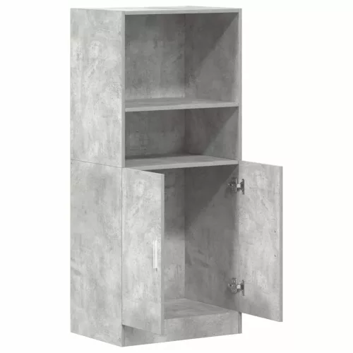 Betonszürke szerelt fa konyhaszekrény 57 x 41,5 x 131,5 cm