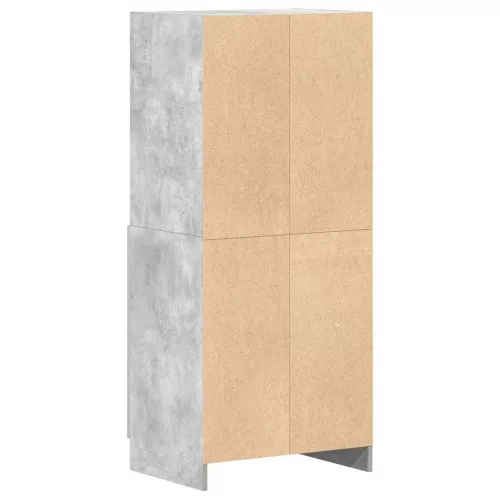 Betonszürke szerelt fa konyhaszekrény 57 x 41,5 x 131,5 cm